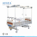 AG-OB005 Hospital full traction 3 way movement patient recovery manual cranks orthopedic bed
